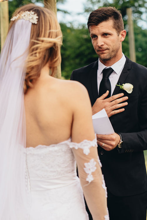 Exchanging wedding vows